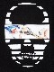 Skull Tattoo Girl NO.25 Long T-shirt Blac