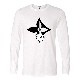 Half  Pop Art Swallow Long T-shirt White