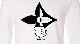 Half  Pop Art Swallow Long T-shirt White