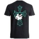 Cross hand T-shirt Black T&co blue