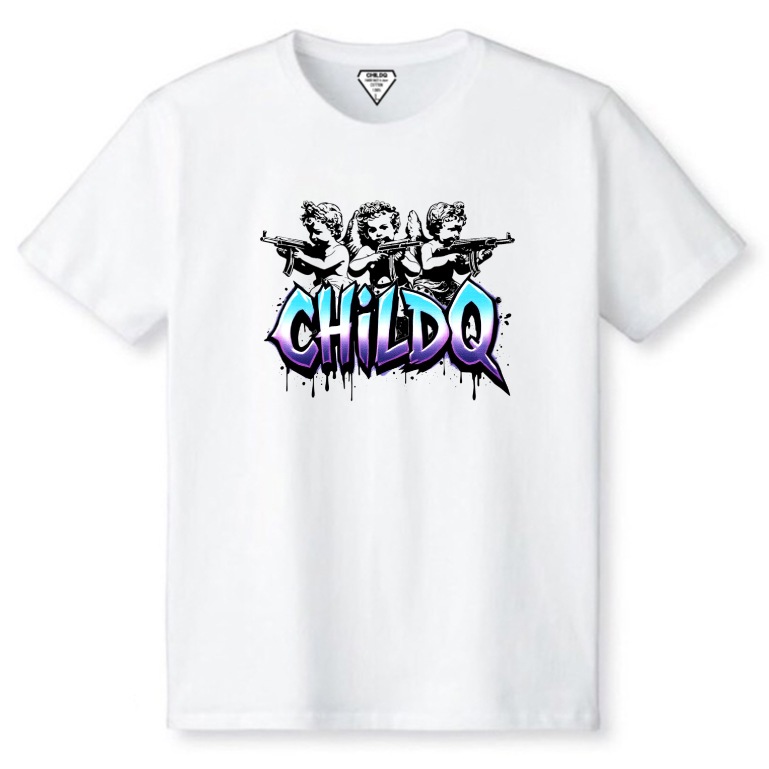 Graphic CHILDQ N.o1 White T-shirt