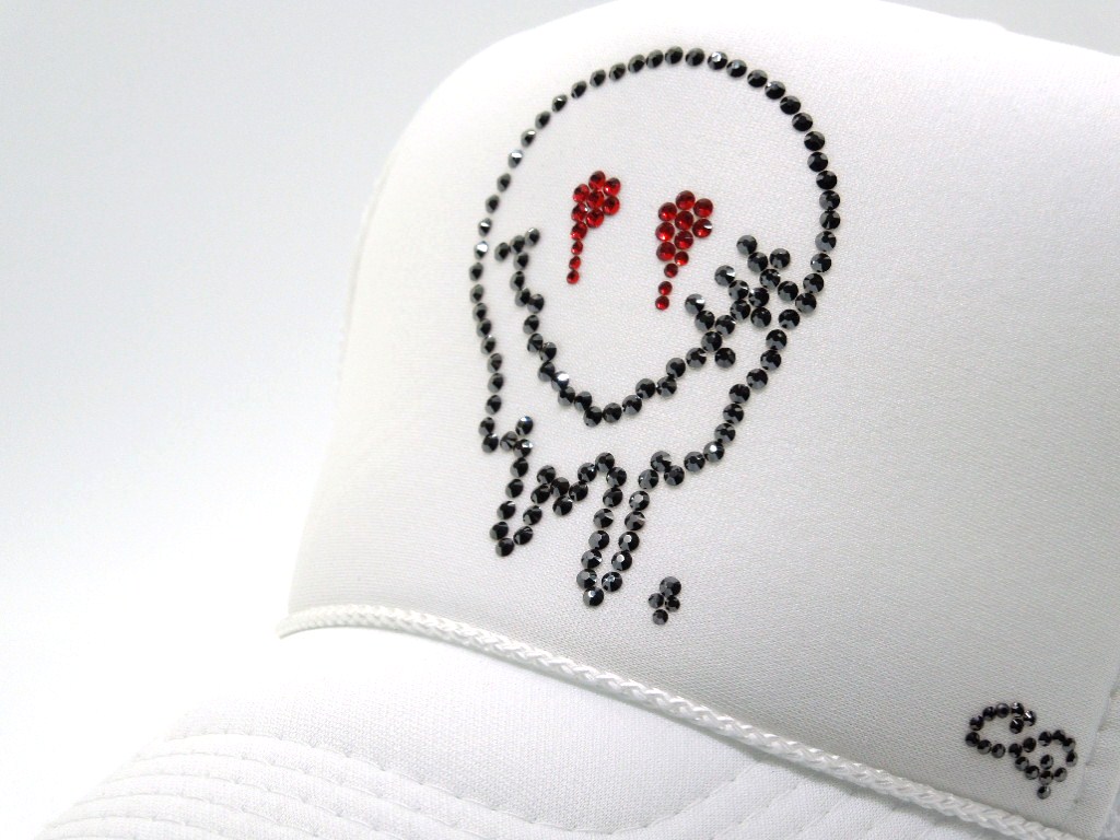 Melt Smarry gang Swarovski cap white