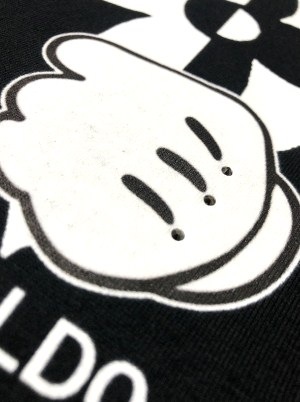 Half Pop Art Swallow Long T-shirt Black