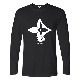 Half Pop Art Swallow Long T-shirt Black