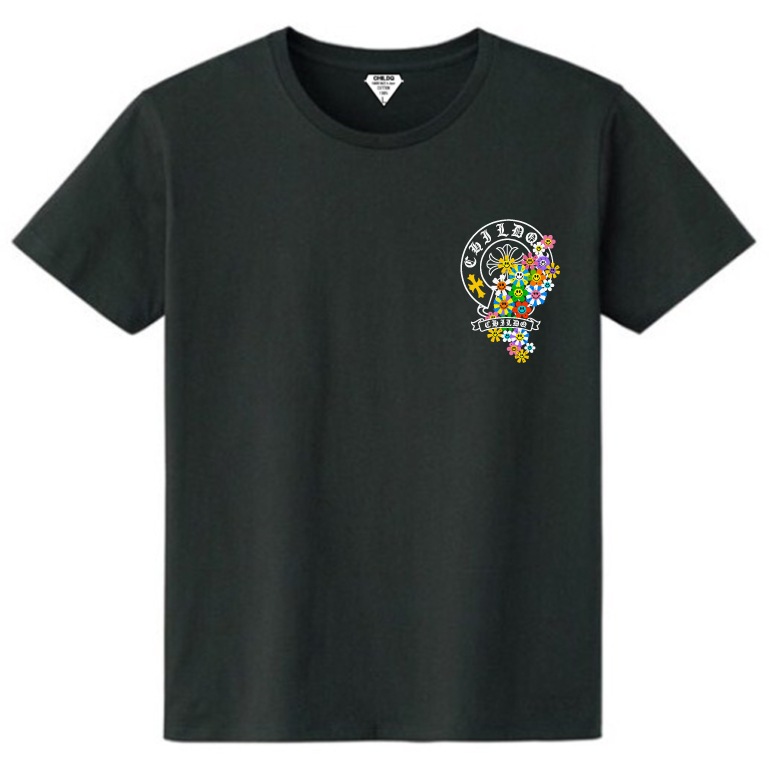 Smiley Bloom T-Shirt Black