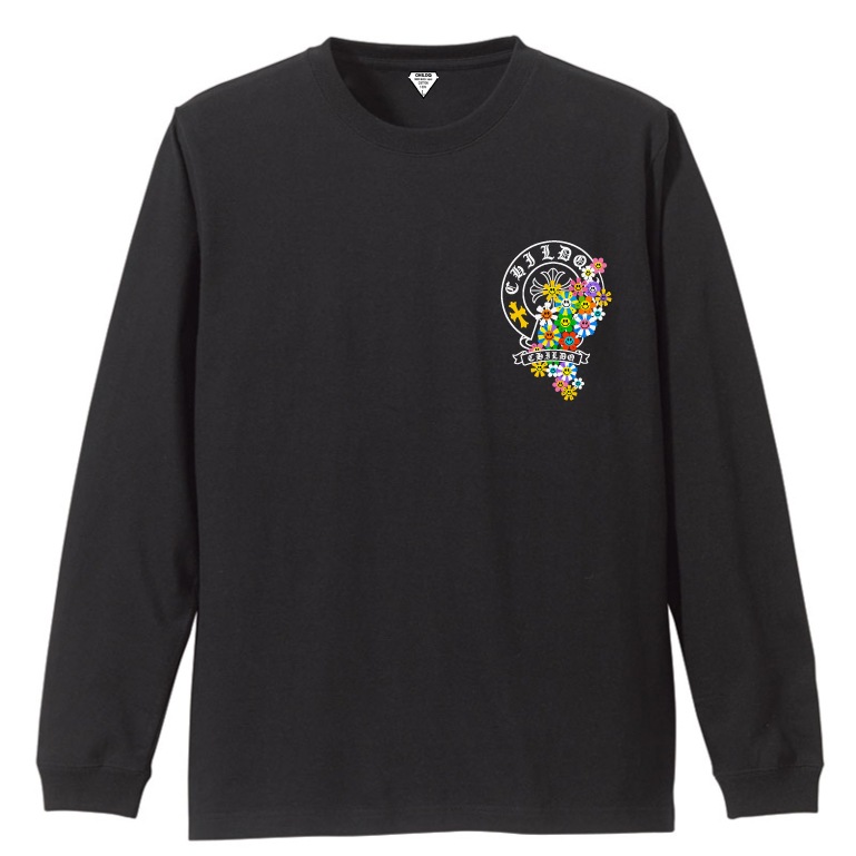 Smiley Bloom T-Shirt Black