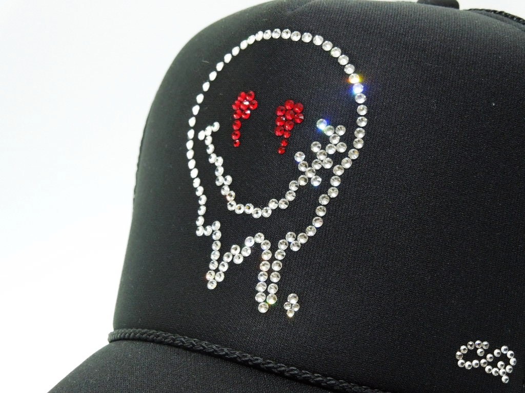 Melt Smarry gang Swarovski cap Black