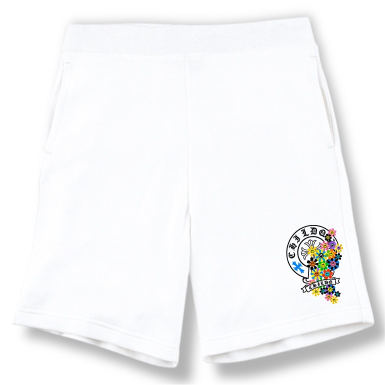 Smiley Bloom half pants White