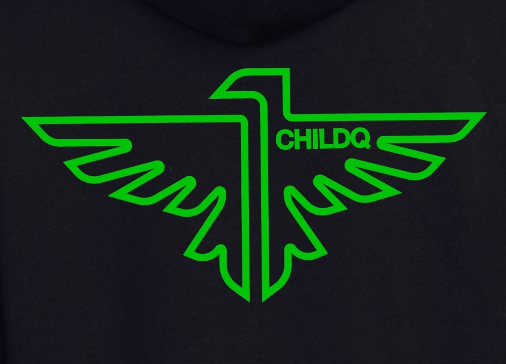 Vivid Green Eagle Parka Black