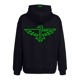 Vivid Green Eagle Parka Black