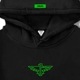 Vivid Green Eagle Parka Black
