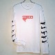 Parody Melting Sleeve Print No2 Long T Shirt White