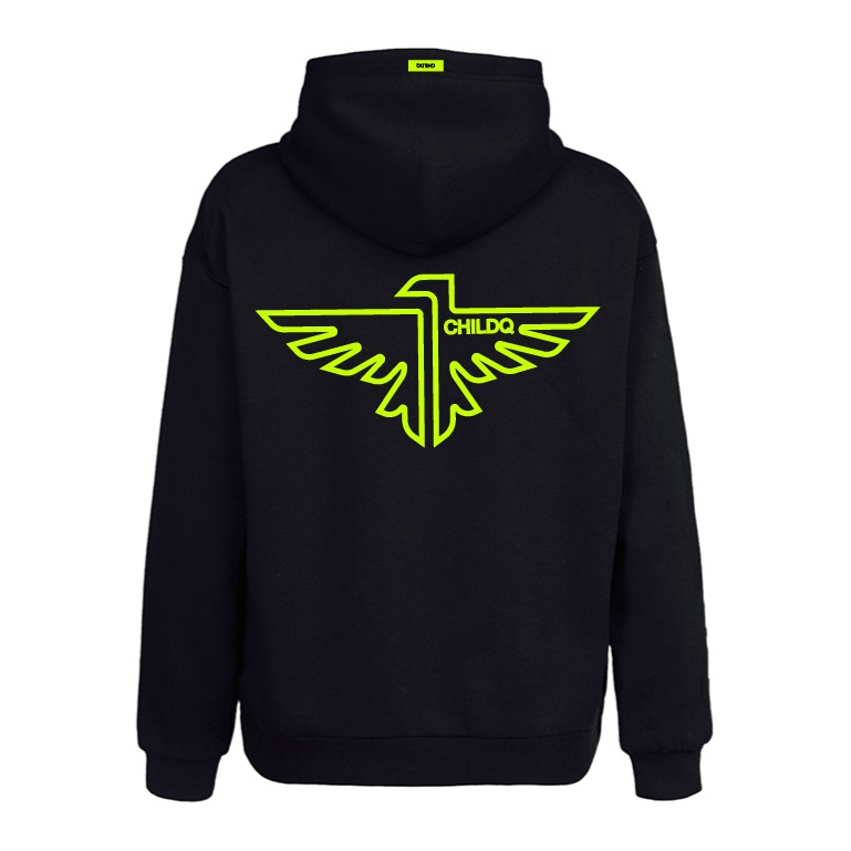 Vivid yellow Eagle Parka Black