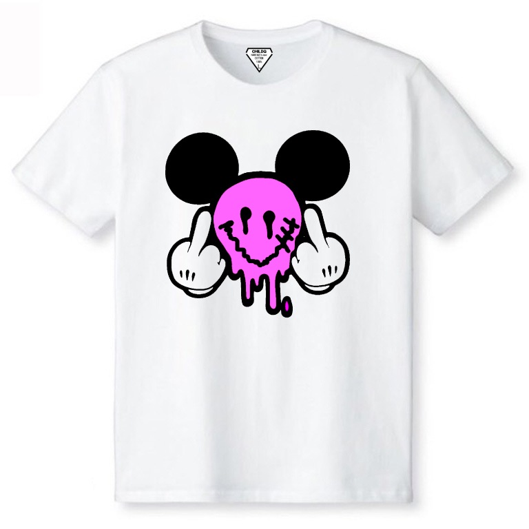 Pop Art Swarovski T-shirt White �� Pink