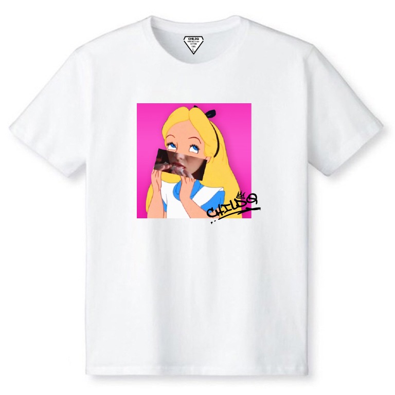 Pop smoking T-shirt white