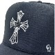 Star cross Swarovski cap Black