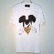 Gangster mouse Swarovski T-shirt White��Leopard
