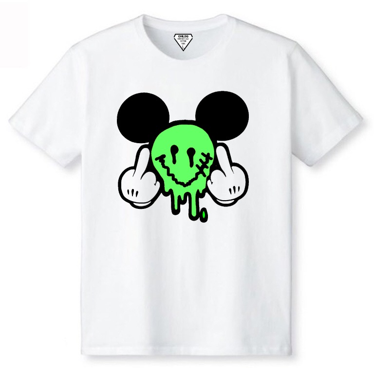 Pop Art Swarovski T-shirt White �� Green