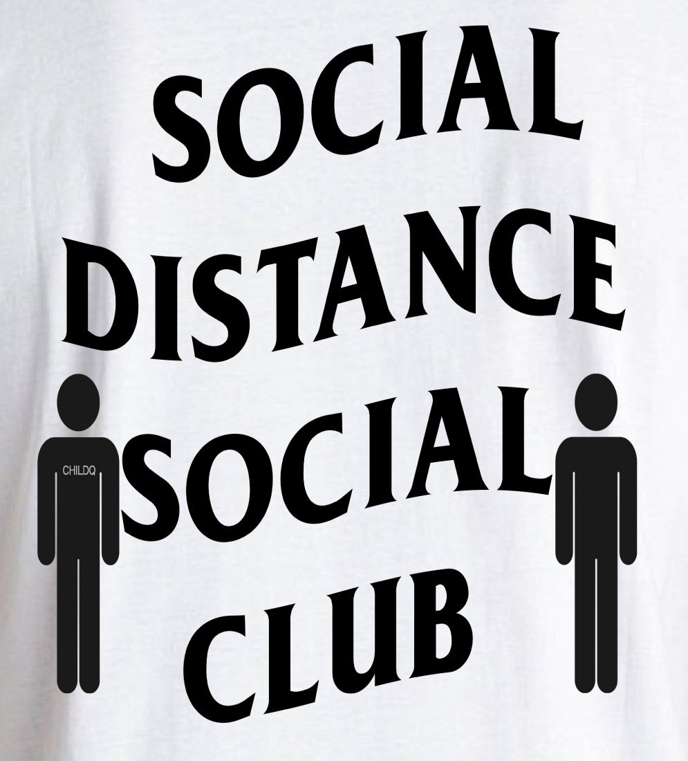Social Distance Club  T-shirt White