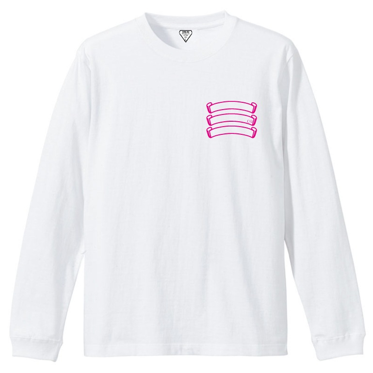 Three Star Vivid Pink T-shirt White