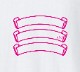Three Star Vivid Pink T-shirt White