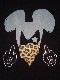 Gangster mouse Swarovski T-shirt Black��Leopard
