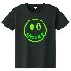 Smiley Lime Yellow Swarovski T-shirt Black