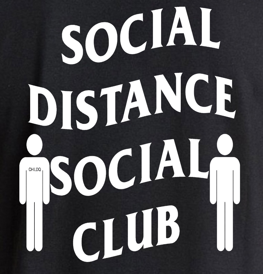 Social Distance Club T-shirt Black
