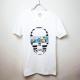 Skull Blue flower��White