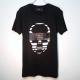 (�ܵ���)Skull Swarovski leather T-shirt Black