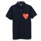 Skull Heart Swarovski polo shirt black�� red