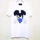 Gangster mouse Swarovski T-shirt White��Blue