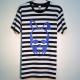 Skull Bunny Border T-shirt  Blue