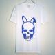 Skull Bunny T-shirt white��Blue