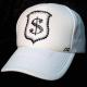 Money emblem Swarovski white cap
