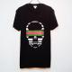 Skull Green Red Line T-shirt black