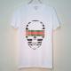 Skull Green Red Line T-shirt white