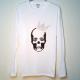 Skull Crown Swarovski Long T-shirt Silver �� white