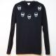 Five Skull Necklace Long T-shirt Black �� White