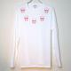 Five Skull Necklace Long T-shirt White �� red