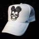 Skull mouse Swarovski cap White