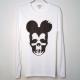Skull Mouse Long T-shirt White