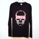 Skull marking Long T-shirt black