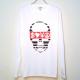 Skull marking Long T-shirt white