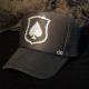 Spade emblem Swarovski black cap