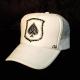 Spade emblem Swarovski white cap