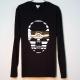 Skull Tattoo Girl Long T-shirt black