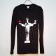 Jesus Swarovski Long T-shirt black