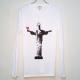 Jesus Swarovski Long T-shirt white