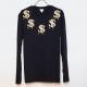 �� Dollar necklace Long T-shirt black